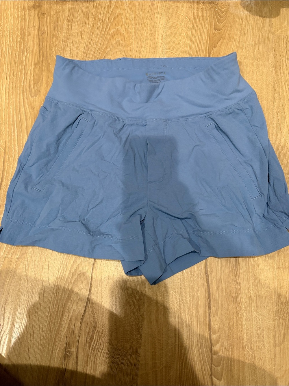 Athleta Sky Blue Athletic Shorts with Side Pockets